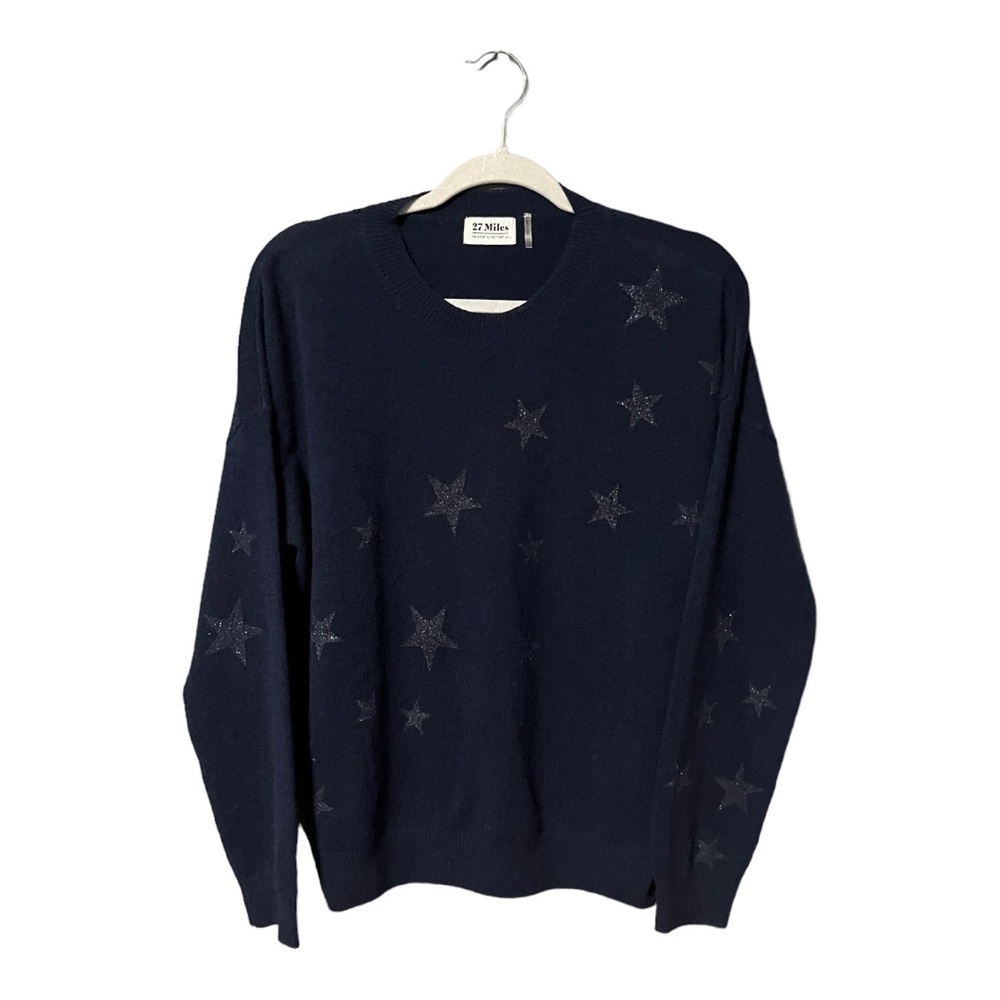 27 Miles Malibu Navy Star Sweater